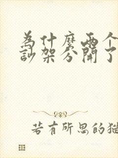 为什么两个人总吵架分开了又想他