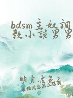 bdsm主奴调教小说男男