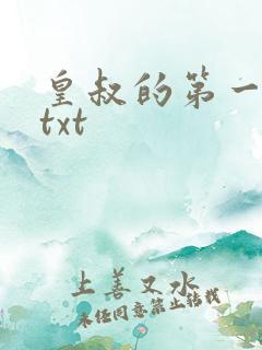 皇叔的第一宠妃txt