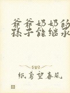 爷爷奶奶的遗产孙子能继承吗