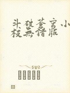 斗破苍穹小说精校无错版