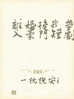 离婚后我带崽嫁入豪门短剧免费观看