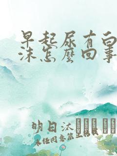 早起尿有白色泡沫怎么回事