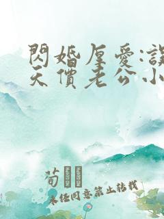 闪婚厚爱:误惹天价老公小说