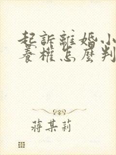 起诉离婚小孩抚养权怎么判