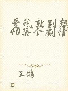 爱我就别想太多40集全剧情免费