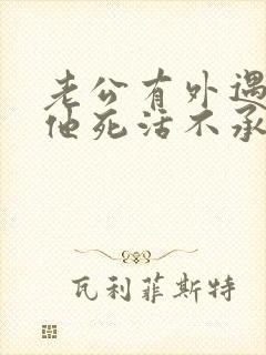 老公有外遇了,他死活不承认