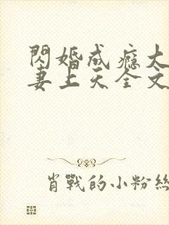 闪婚成瘾大佬宠妻上天全文免费阅读