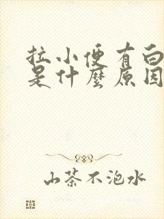 拉小便有白泡泡是什么原因