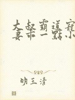 大叔霸道宠小甜妻乖一点小说免费阅读