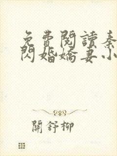 免费阅读秦少的闪婚娇妻小说