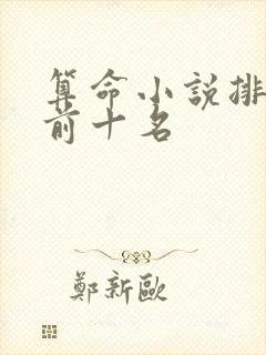 算命小说排行榜前十名