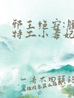 邪王绝宠:腹黑特工小毒妃