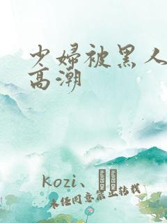 少妇被黑人干到高潮