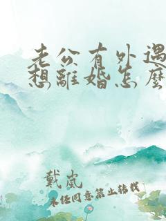 老公有外遇我不想离婚怎么办