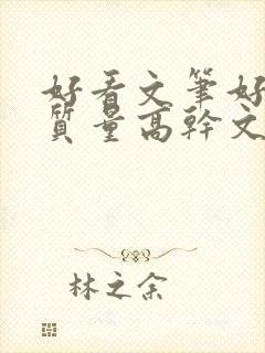 好看文笔好的高质量高干文