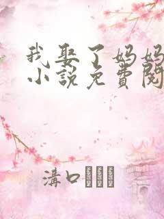 我娶了妈妈为妻小说免费阅读