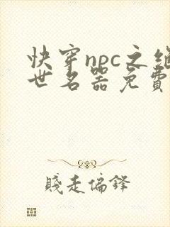 快穿npc之绝世名器免费阅读