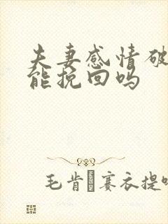 夫妻感情破裂还能挽回吗