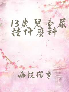 13岁儿童尿床挂什么科