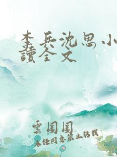 李兵沈思小说阅读全文