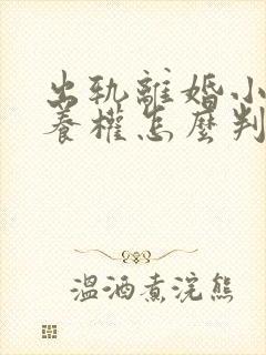 出轨离婚小孩抚养权怎么判