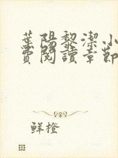 叶阳黎洁小说免费阅读章节最新