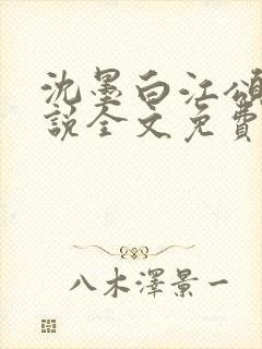 沈墨白江颂宁小说全文免费阅读