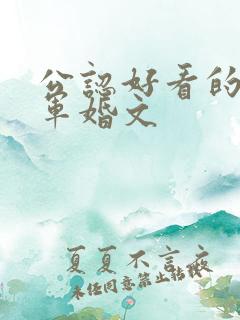 公认好看的年代军婚文