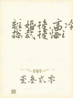 离婚后,高冷女总裁后悔i