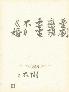 《不要恋爱要结婚》电视剧