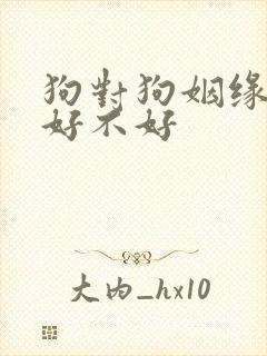 狗对狗姻缘相配好不好