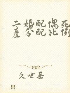 二婚配偶死了遗产分配比例