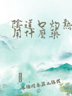 阴道口灼热疼痛用什么药