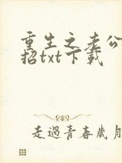 重生之老公请接招txt下载