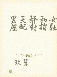 男天秤和女处女座配对指数配对