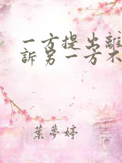 一方提出离婚起诉另一方不同意怎么办