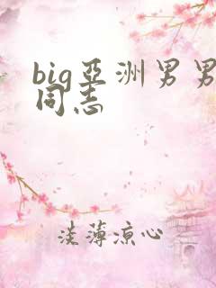 big亚洲男男同志