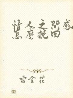 情人之间感情要怎么挽回