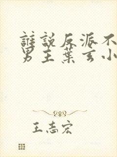 谁说反派不能当男主叶玄小说免费阅读