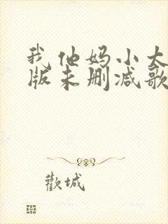 我他妈小太妹原版未删减歌词是什么