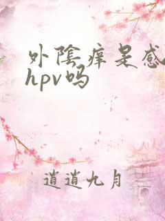 外阴痒是感染了hpv吗