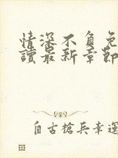 情深不负免费阅读最新章节