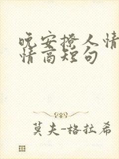 晚安撩人情话高情商短句