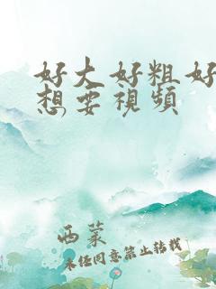 好大好粗好硬好想要视频