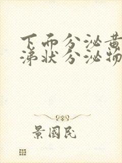 下面分泌黄色鼻涕状分泌物