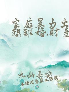 家庭暴力出轨,想离婚,财产怎么分割