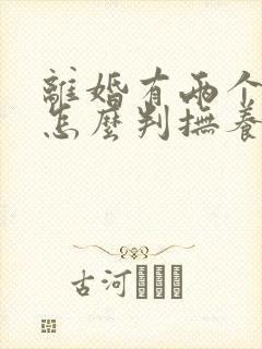 离婚有两个孩子怎么判抚养权