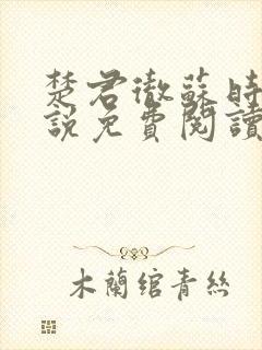 楚君彻苏时锦小说免费阅读