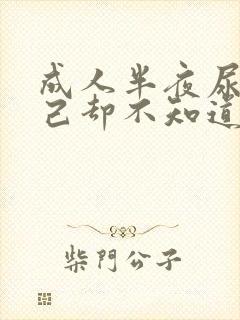 成人半夜尿床自己却不知道是怎么回事